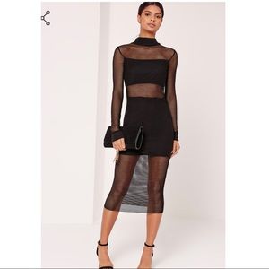 NEW Missguided black fishnet dress size 6